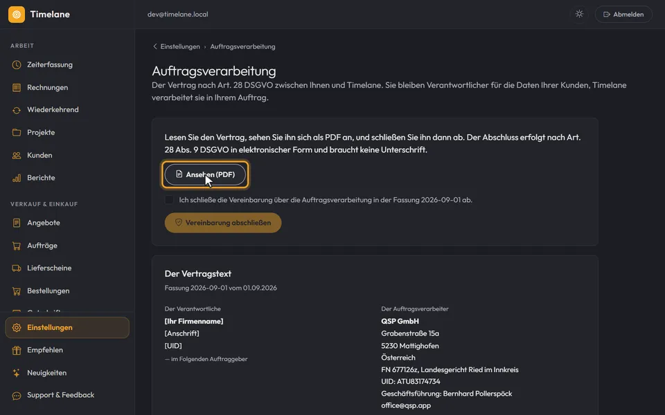 Der Knopf „Ansehen (PDF)“