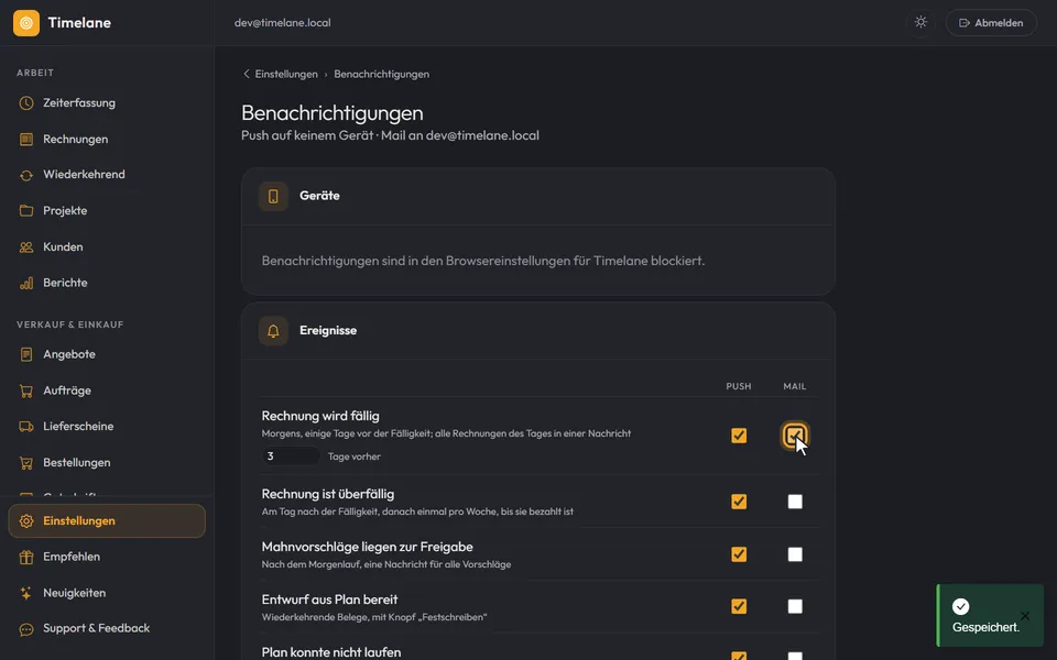 „Rechnung wird fällig“ kommt jetzt auch per Mail