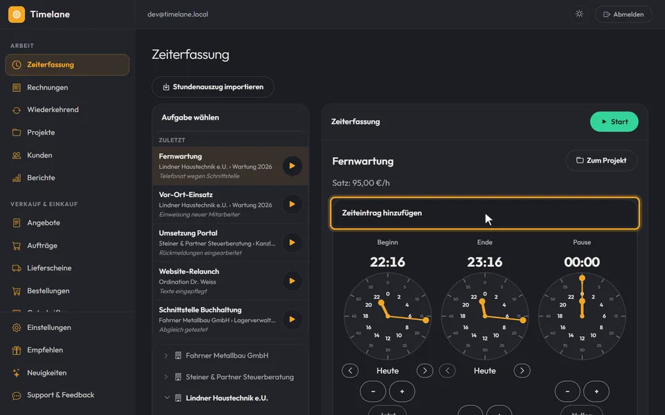 Zeit erfassen