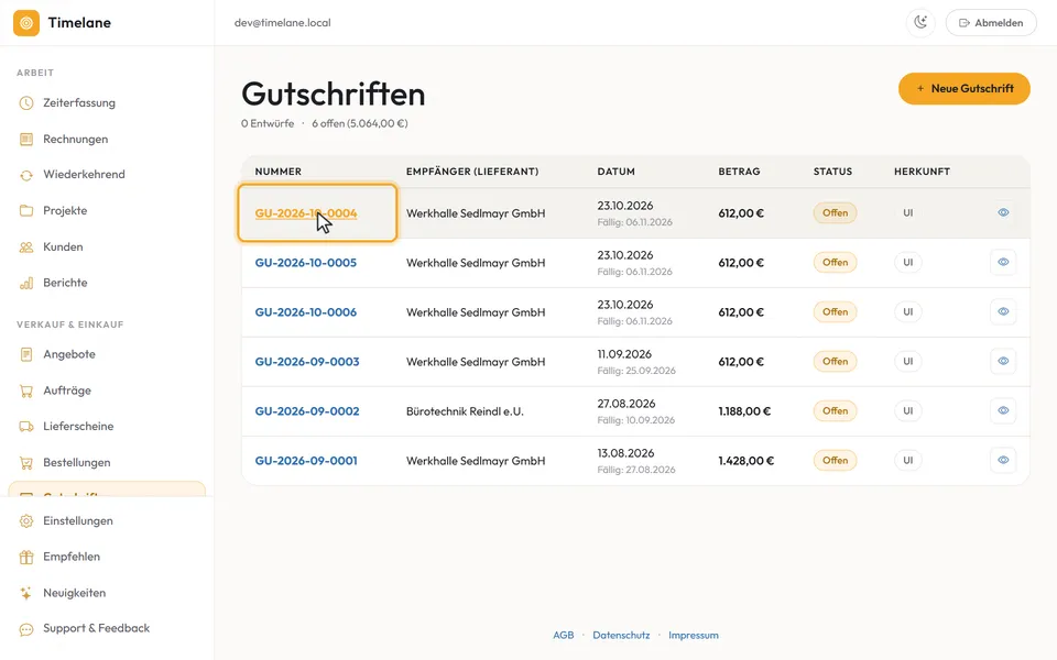 Die Spalte „Nummer“