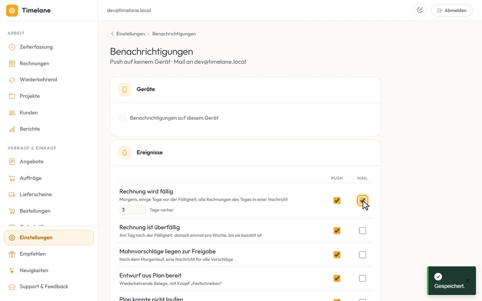 „Rechnung wird fällig“ kommt jetzt auch per Mail
