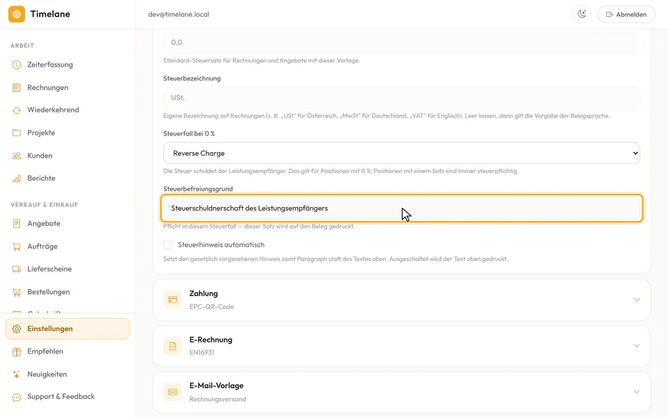 Steuerfall „Reverse Charge“ und der Steuerbefreiungsgrund